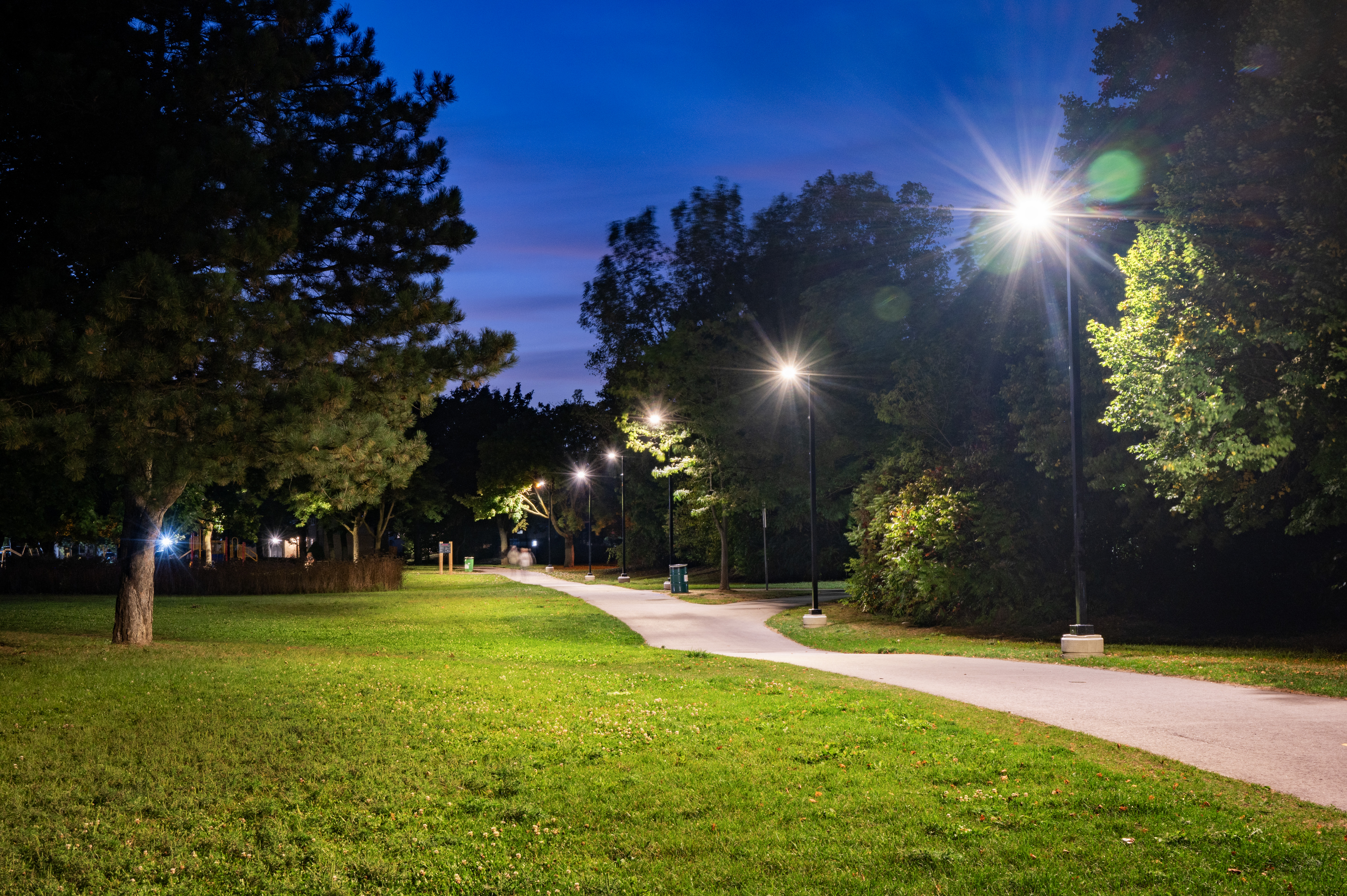 Multi-use trail and path lighting near Trinity Village
