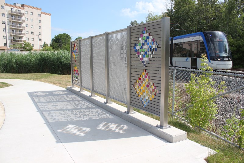 Old Albert crossing public artwork Fabric of Place