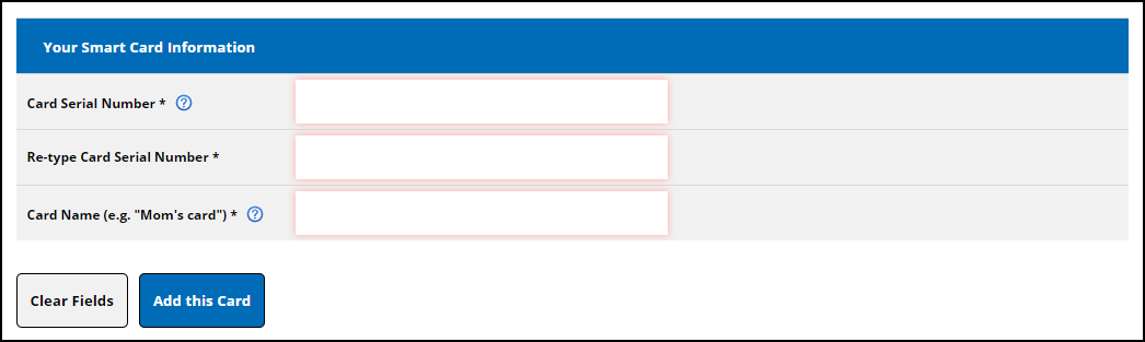 Add a card to your My EasyGO account