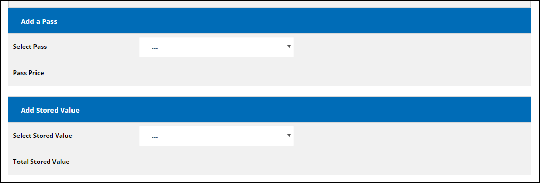 Screenshot of loading fare products without an account