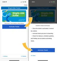 Activating tickets in GRT Pay